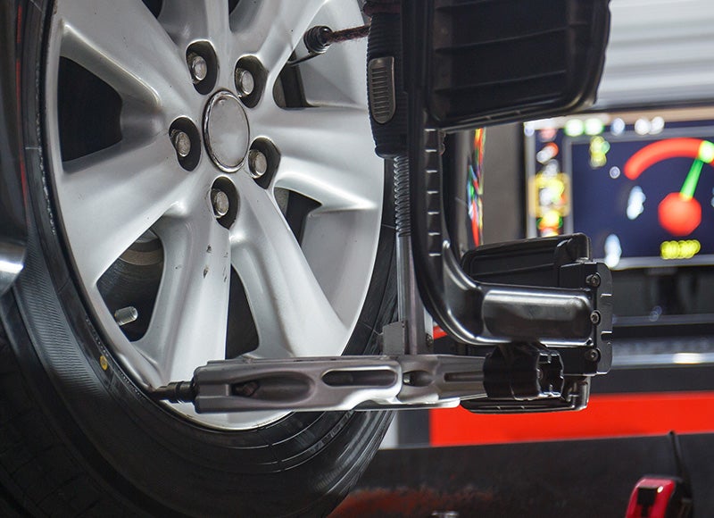 New tires on display in the Cable Dahmer Chevrolet GMC of Lawrence service center